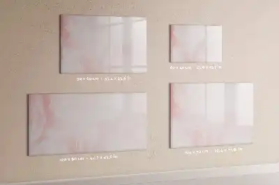 Magnetic glass dry erase board with blooming roses design