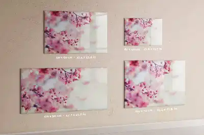 Magnetic marker board with a spring flowers design