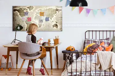 World map magnetic marker board magnetic map board