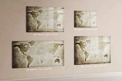 World map magnetic marker board magnetic map board