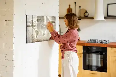 World map magnetic marker board magnetic map board