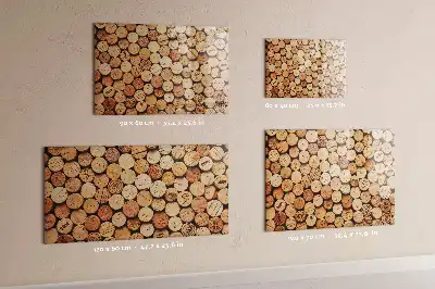 Magnetic glass dry erase board wooden wine cork style