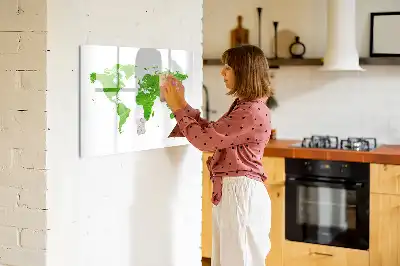 Magnetic marker board green grass graphic print