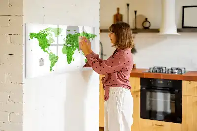 Magnetic marker board green grass graphic print