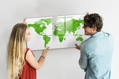 Magnetic marker board green grass graphic print