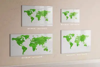 Magnetic marker board green grass graphic print