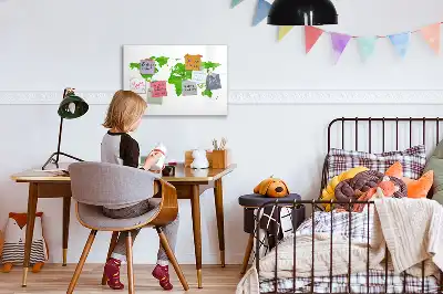 Magnetic marker board green grass graphic print