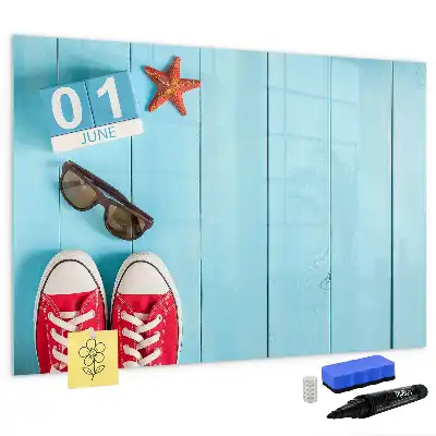 Magnetic glass dry erase board first day of summer design