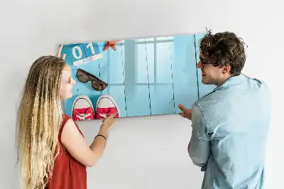 Magnetic glass dry erase board first day of summer design