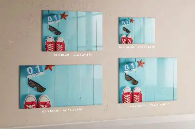 Magnetic glass dry erase board first day of summer design