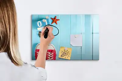 Magnetic glass dry erase board first day of summer design
