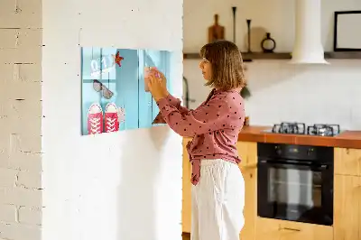Magnetic glass dry erase board first day of summer design