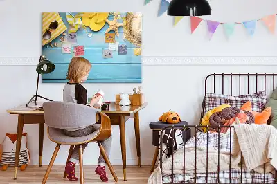 Magnetic marker board with beach accessories design