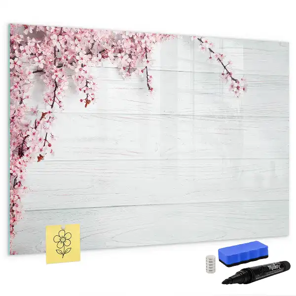 Magnetic marker board spring flowers design