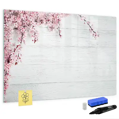 Magnetic marker board spring flowers design