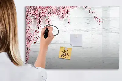 Magnetic marker board spring flowers design