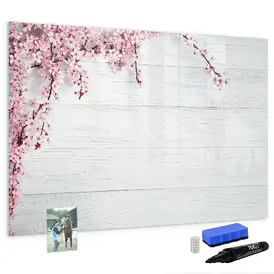 Magnetic marker board spring flowers design