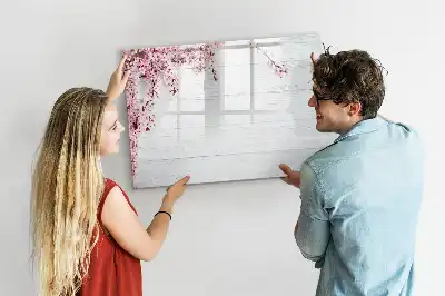 Magnetic marker board spring flowers design