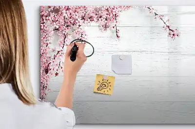 Magnetic marker board spring flowers design