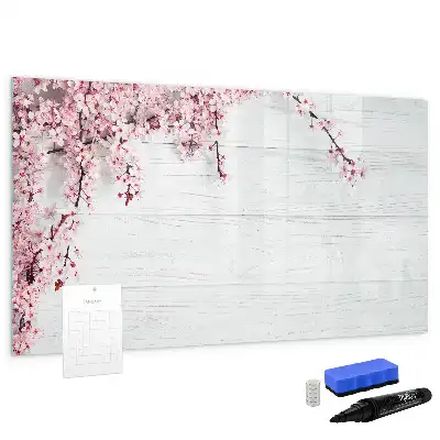 Magnetic marker board spring flowers design