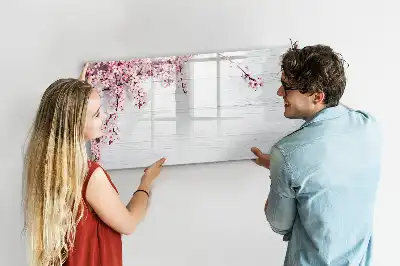 Magnetic marker board spring flowers design