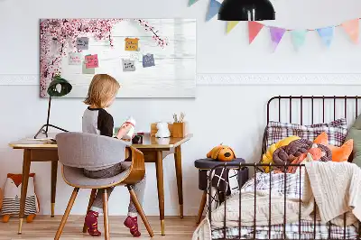 Magnetic marker board spring flowers design