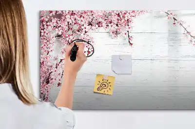 Magnetic marker board spring flowers design