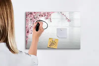 Magnetic marker board spring flowers design