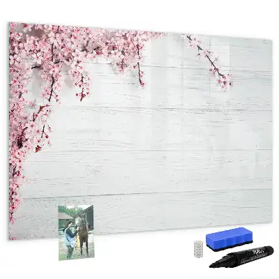 Magnetic marker board spring flowers design