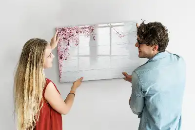 Magnetic marker board spring flowers design