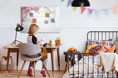 Magnetic marker board spring flowers design