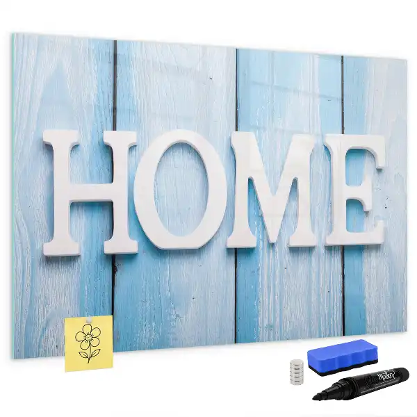 Magnetic glass dry erase board Home text aesthetic