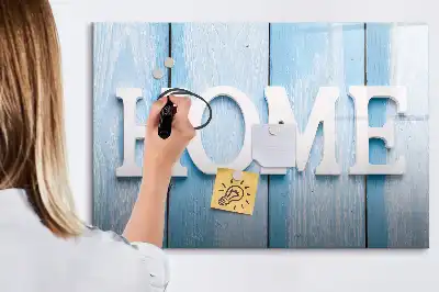 Magnetic glass dry erase board Home text aesthetic