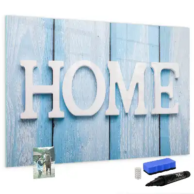Magnetic glass dry erase board Home text aesthetic