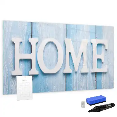 Magnetic glass dry erase board Home text aesthetic