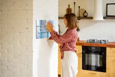 Magnetic glass dry erase board Home text aesthetic