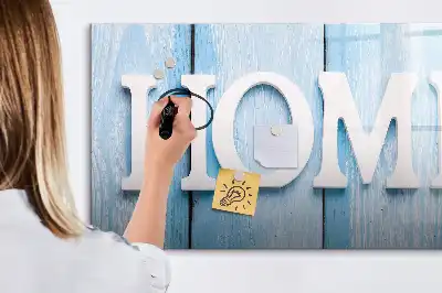 Magnetic glass dry erase board Home text aesthetic