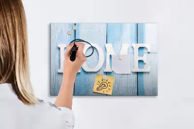 Magnetic glass dry erase board Home text aesthetic