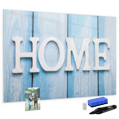 Magnetic glass dry erase board Home text aesthetic