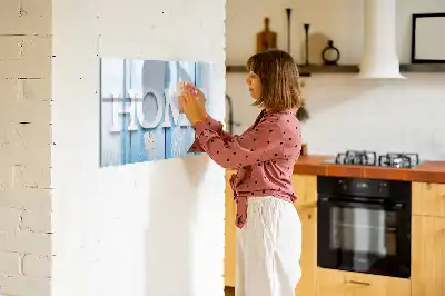 Magnetic glass dry erase board Home text aesthetic