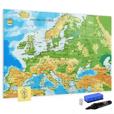 Magnetic world map board geographic design