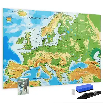 Magnetic world map board geographic design