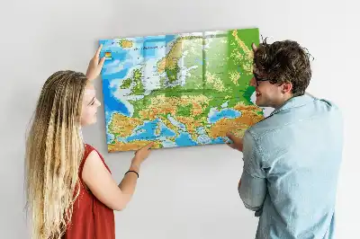 Magnetic world map board geographic design