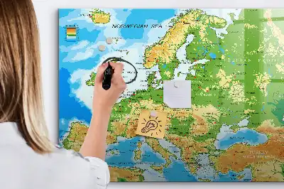 Magnetic world map board geographic design