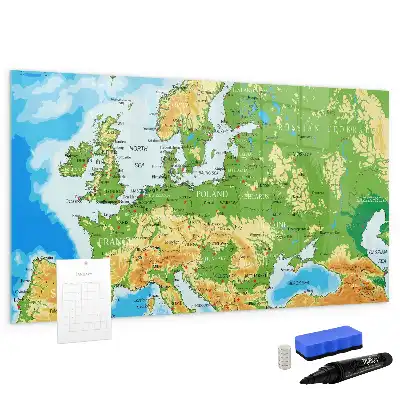 Magnetic world map board geographic design