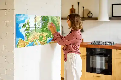 Magnetic world map board geographic design
