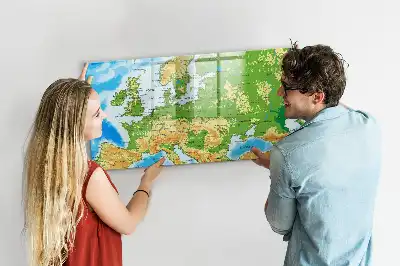 Magnetic world map board geographic design