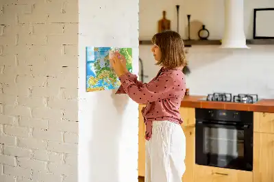 Magnetic world map board geographic design