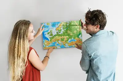 Magnetic world map board geographic design
