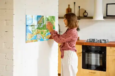 Magnetic world map board geographic design